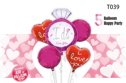 Theme Set Balloon - Wedding and Love 婚嫁及求婚系列氣球束組合套裝 - PartyKingdom 派對王國 | 充氫氣球及氦氣罐專門店