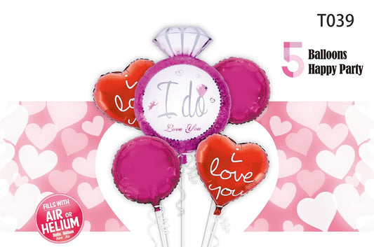 Theme Set Balloon - Wedding and Love 婚嫁及求婚系列氣球束組合套裝 - PartyKingdom 派對王國 | 充氫氣球及氦氣罐專門店