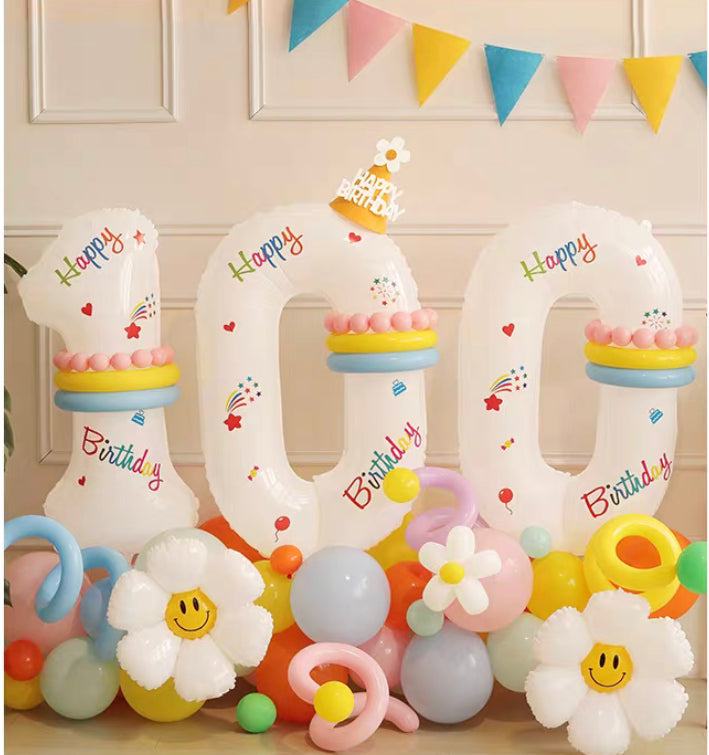 Birthday Number Balloon Decoration Set | Birthday-themed venue letter balloon decoration set