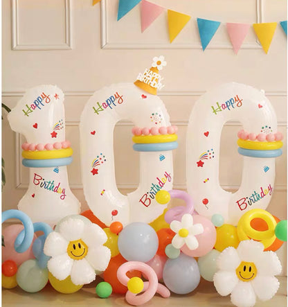 Birthday Number Balloon Decoration Set | Birthday-themed venue letter balloon decoration set