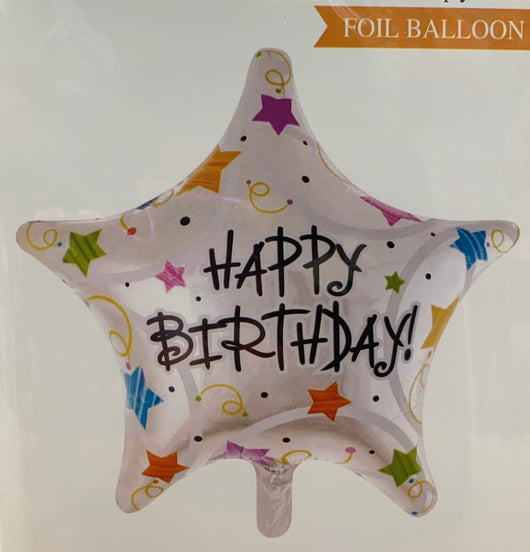 Happy Birthday Star 18 inch - PartyKingdom 派對王國 | 充氫氣球及氦氣罐專門店