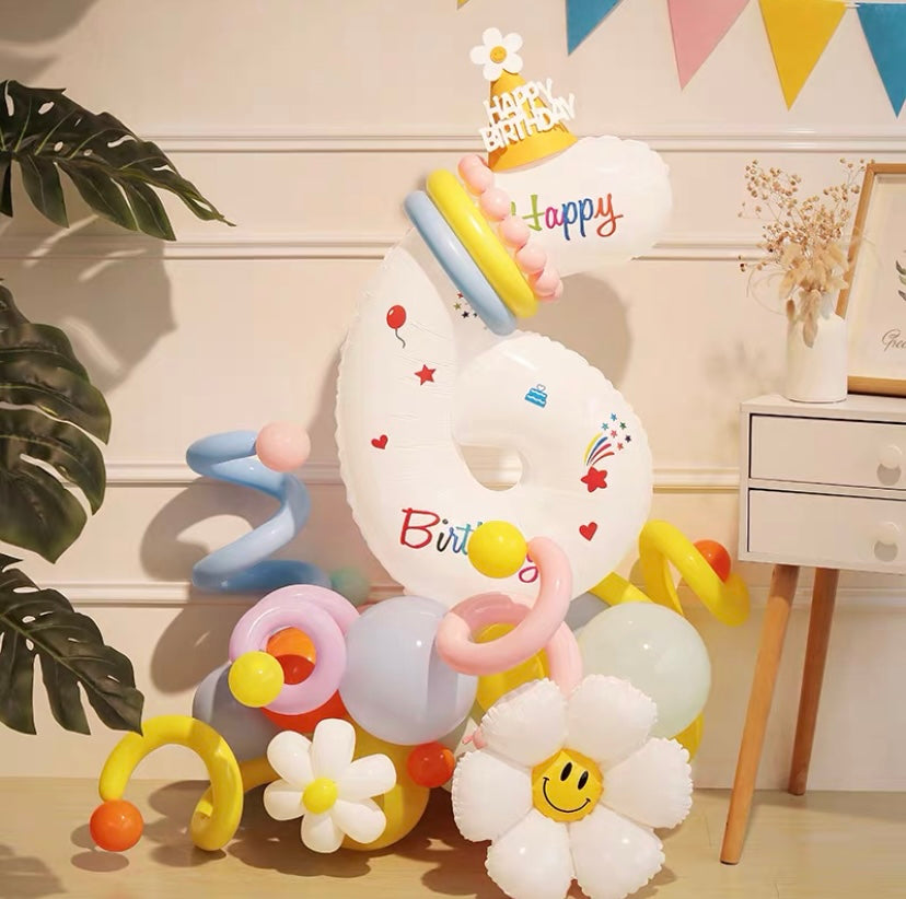 Birthday Number Balloon Decoration Set | Birthday-themed venue letter balloon decoration set