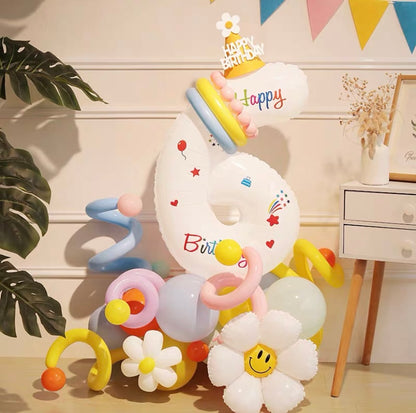 Birthday Number Balloon Decoration Set | Birthday-themed venue letter balloon decoration set