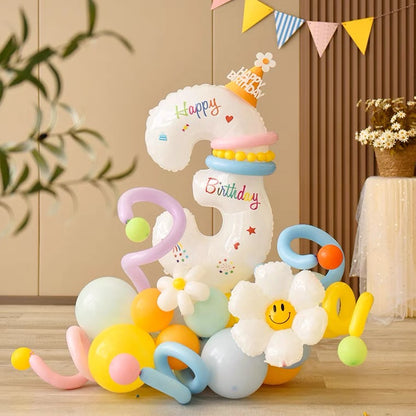 Birthday Number Balloon Decoration Set | Birthday-themed venue letter balloon decoration set