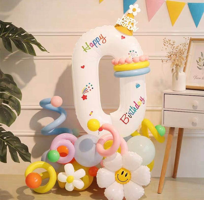 Birthday Number Balloon Decoration Set | Birthday-themed venue letter balloon decoration set
