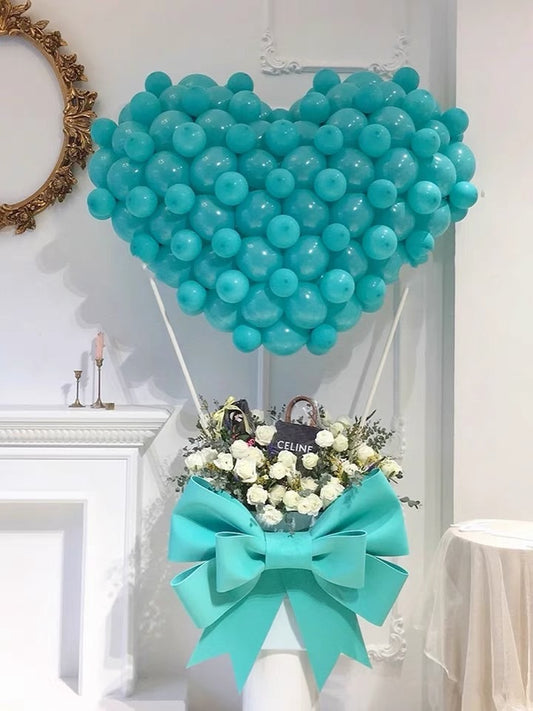 Giant heart-shaped flower basket