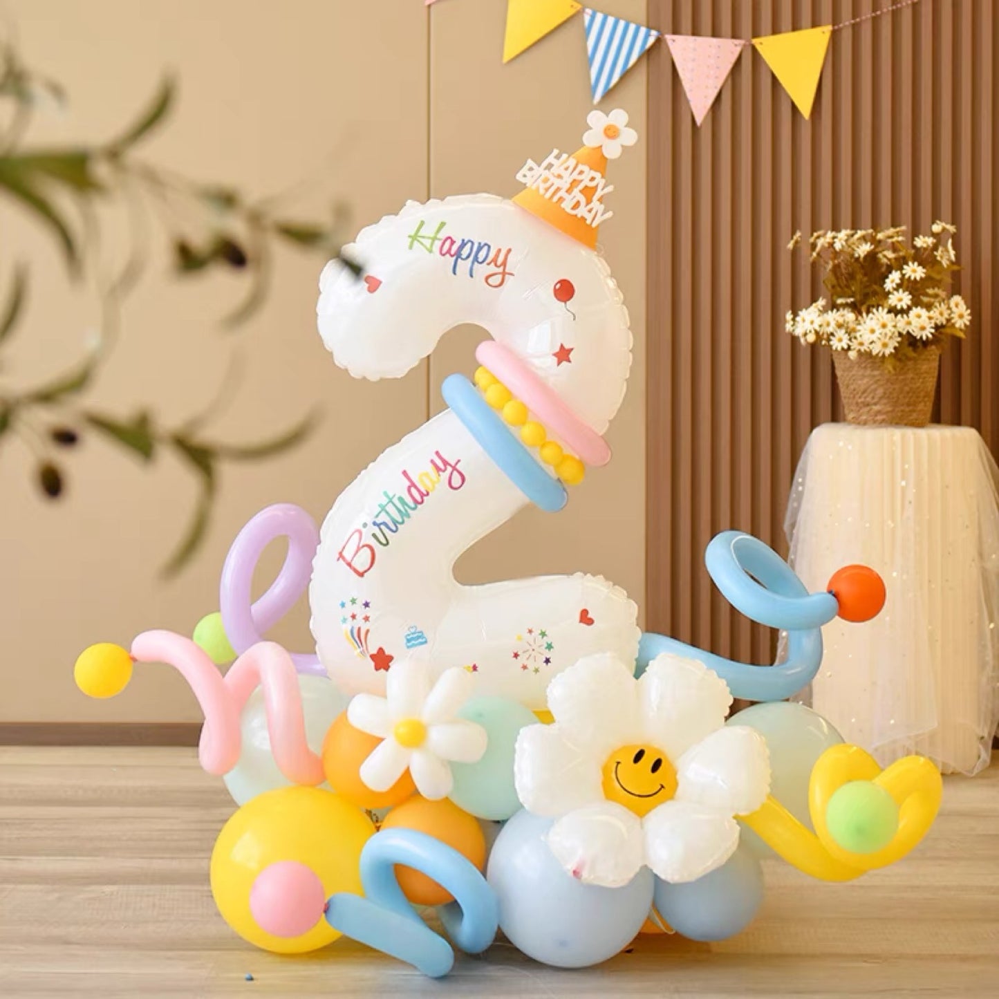 Birthday Number Balloon Decoration Set | Birthday-themed venue letter balloon decoration set