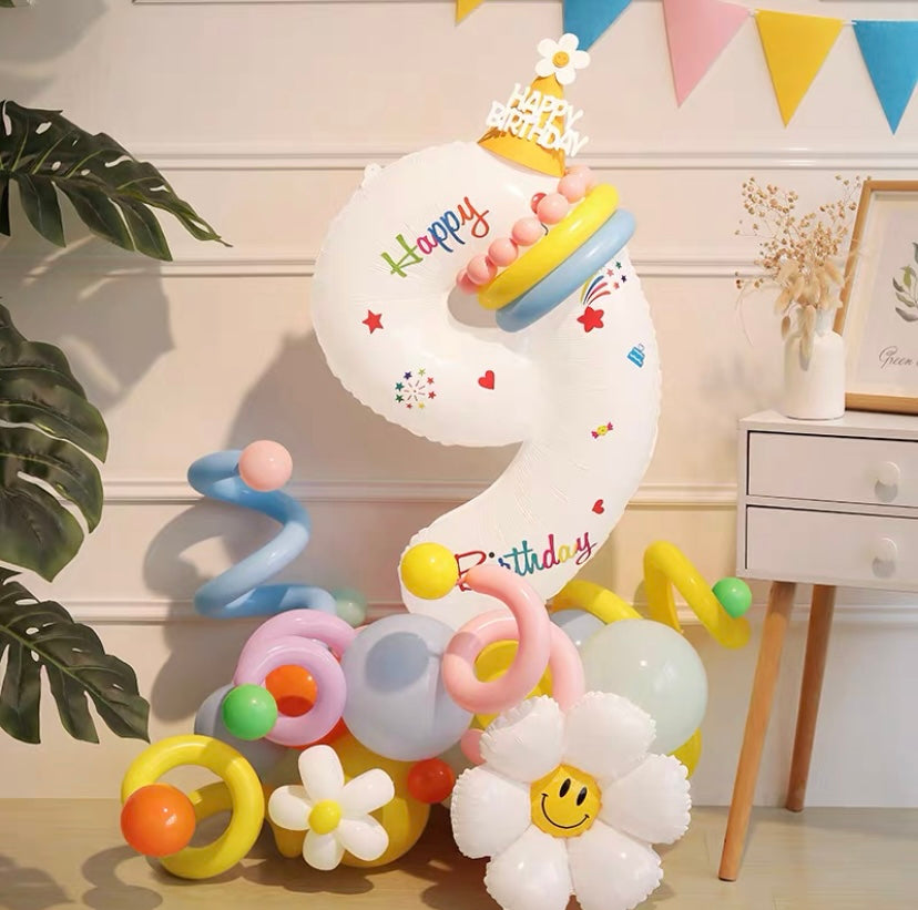 Birthday Number Balloon Decoration Set | Birthday-themed venue letter balloon decoration set