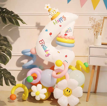 Birthday Number Balloon Decoration Set | Birthday-themed venue letter balloon decoration set