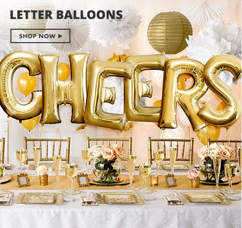 40 inch Foil Alphabet/Letter Balloon (Gold) 金色英文字母鋁氣球 - PartyKingdom 派對王國 | 充氫氣球及氦氣罐專門店